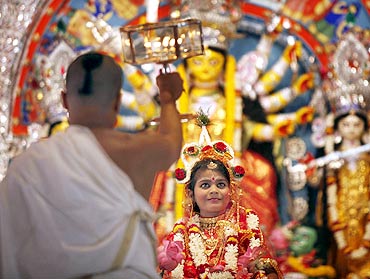 Kumari Puja at Ramkrishna Mission Belur Math