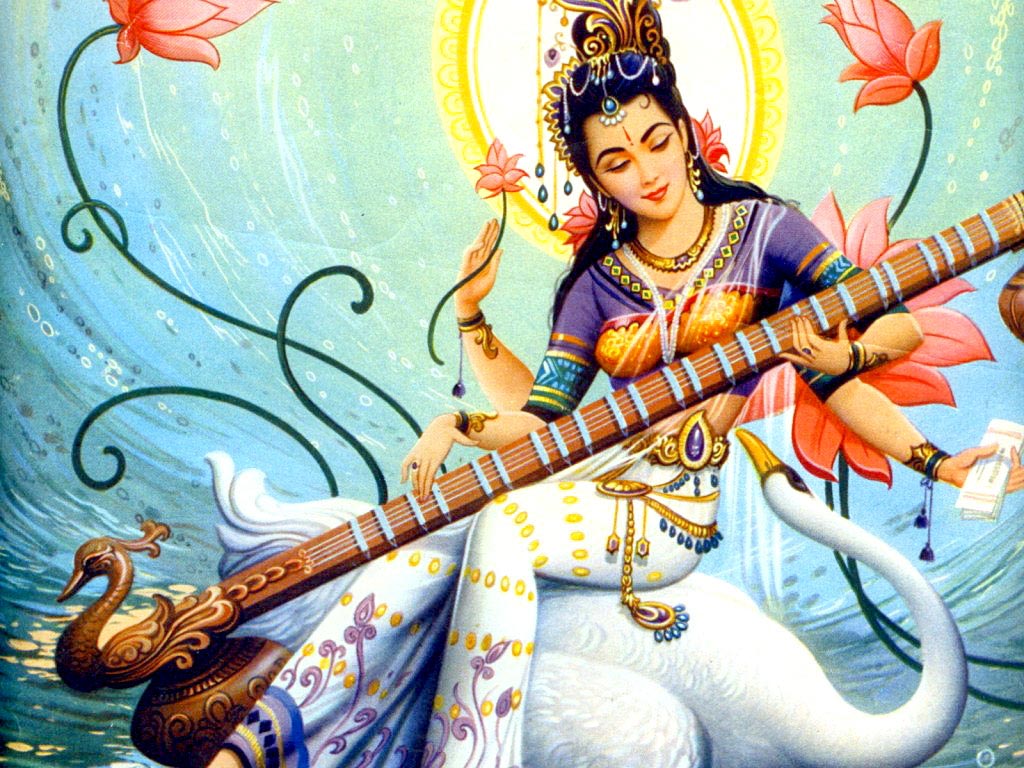 Goddess Saraswati pujo